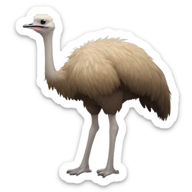 ostrich with head in sand sticker
