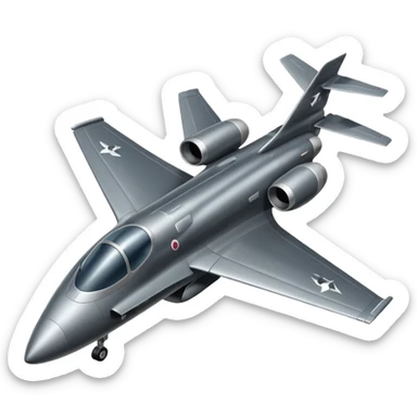 bomber jet sticker