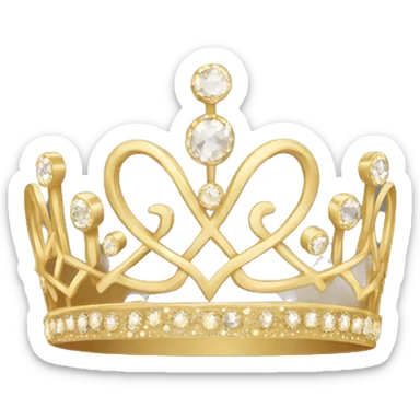 small elegant gold tiara iphone sticker