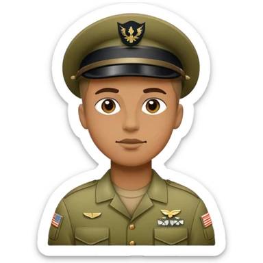 photorealistic American soldier in full height sticker