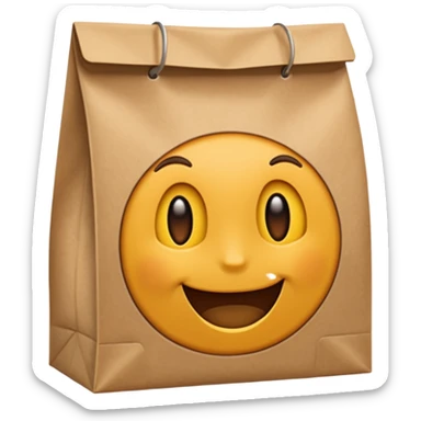 sac kraft marron ouvert  sticker