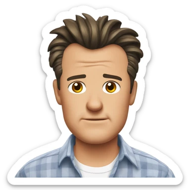 Chandler Bing in a shirt sticker