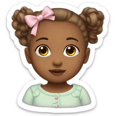 Twin baby girl sticker