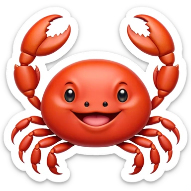 cute crab kawaii baby chubby sticker