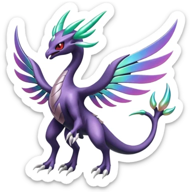 Lunala-Yveltal-Palkia-Fakémon-hybrid-creature (full body)  sticker