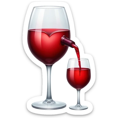 Wine red heart sticker