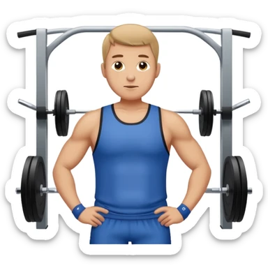 training gym skinny fat man sticker