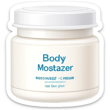 body moisturizer cream pot with label sticker