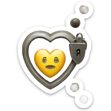 heart in a lock  sticker