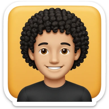 my best friend diego, he's black, square shaped head, curly hair, and nicely build posterior sticker