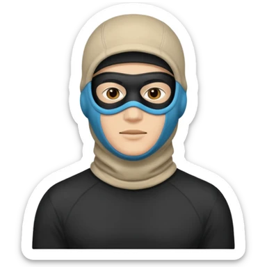 man in balaclava full height sticker