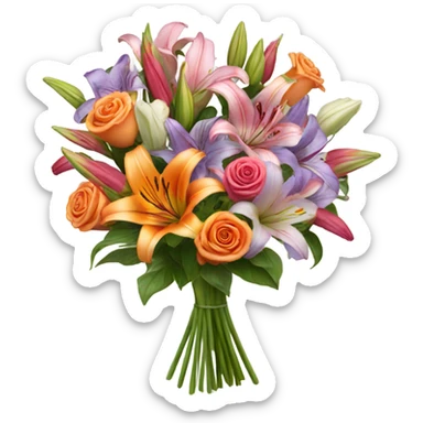 lilies and roses sticker