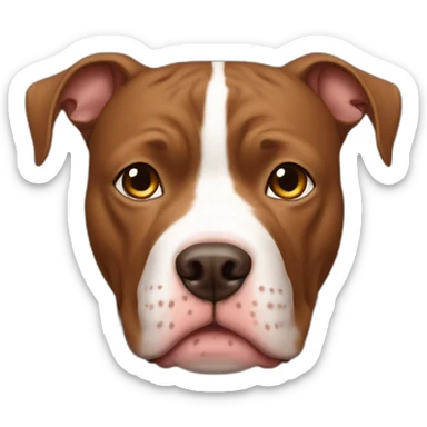 Brown Pitbull wirh no white  sticker