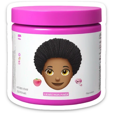 pink tube of hair mask sticker