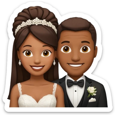 need an image of an african american wedding cople sticker