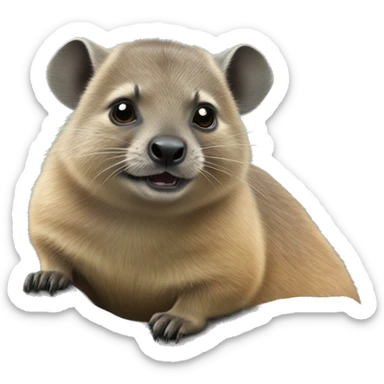 Hyrax on a rock sticker