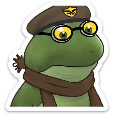 bufo the airplane pilot from the 50s sticker