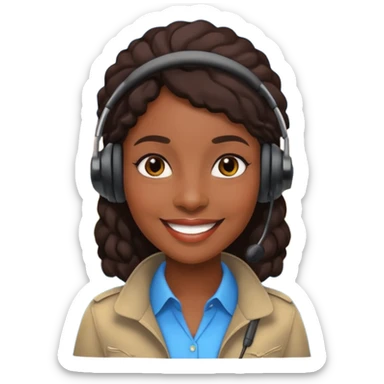 City Tour Guide black woman  sticker