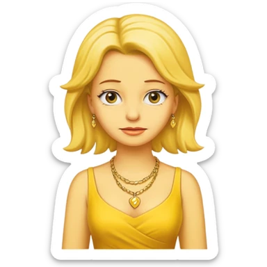 lisa Simpson yellow dress with neckless sticker