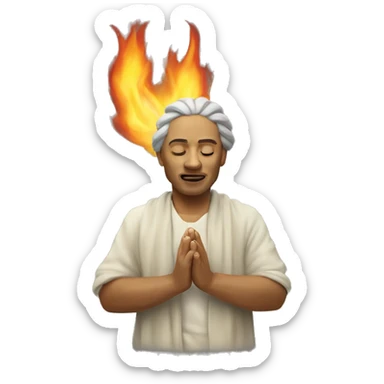 white sage burning spiritually  sticker