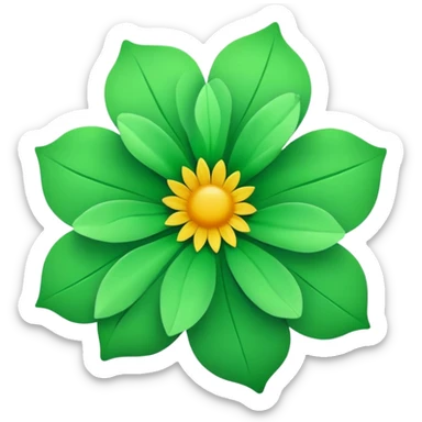 Big Green flower  sticker
