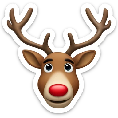 Rudolph the red nose raindeer sticker