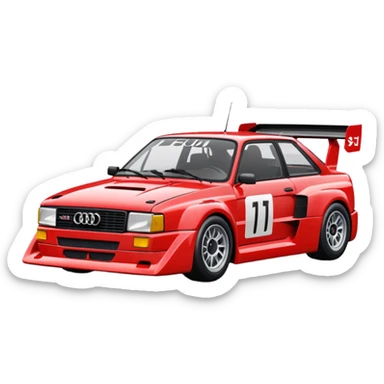 Audi Quattro S1 best view  sticker