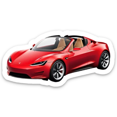 Tesla Roadster - Tesla (Model Year: 2020) (Iconic colour: Dark Red) sticker