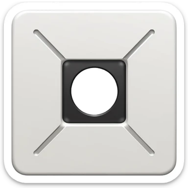 Exact Roblox app icon. One thick white square rotated exactly 45 degrees with a perfectly centered smaller square hole. Solid bright blue background (#2D8CFF). Flat, simple, no shadow, no gradient, no text. Perfect symmetry. sticker