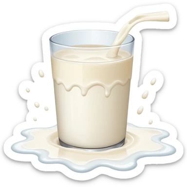 A splash of milk on the floor sticker