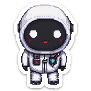 Among Us crewmate looking suspicious sticker