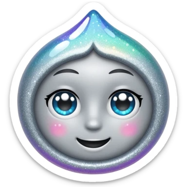 vamp glitter gray sticker