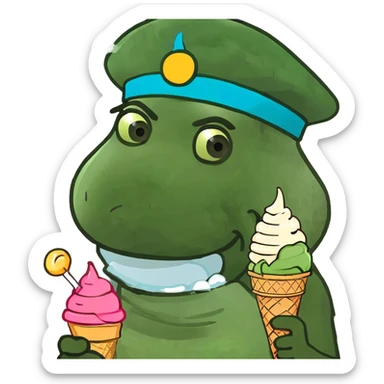 Javanese with a ice cream  sticker
