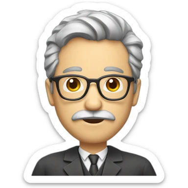 profesor con barba calvo sticker