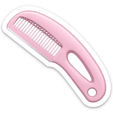 light pink massage comb variation 3 sticker