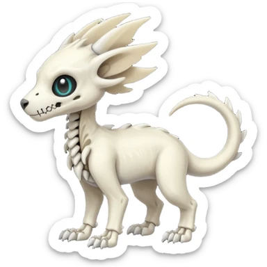 Eldritch Spooky Scary Skeletal Linoone-Absol-Trico-Hybrid (Full body) sticker