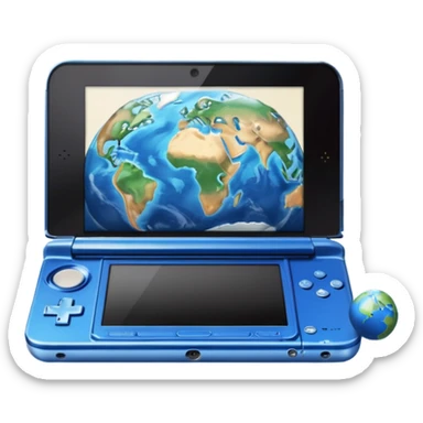 nintendo 3ds earth sticker
