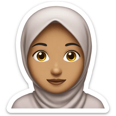 A South Asian girl with hijab sticker