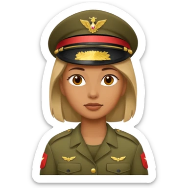 women Soldier with no cap sticker
