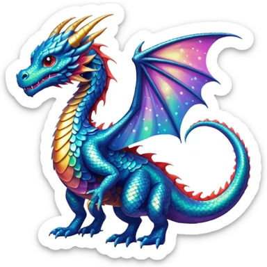 An extraterrestrial dragon sticker