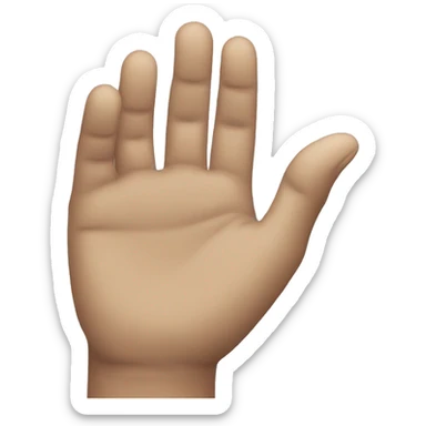 Generate a hand reaching into the sky sticker