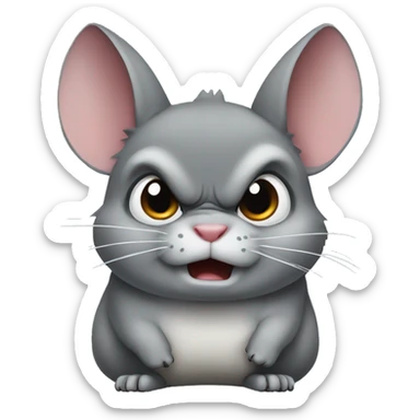 Angry chinchilla sticker