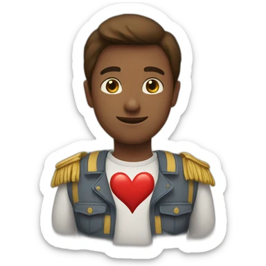 Main fésant un coeur  sticker