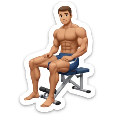 guy doing seated leg-extension sticker