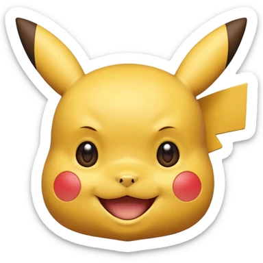 Pikachu version ios avec que la tête  sticker