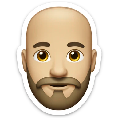 bald head, bearded guy wearing kilt sticker