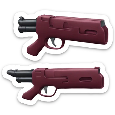 Wine red gun sticker