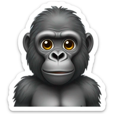 Gorilla as a biologyst sticker