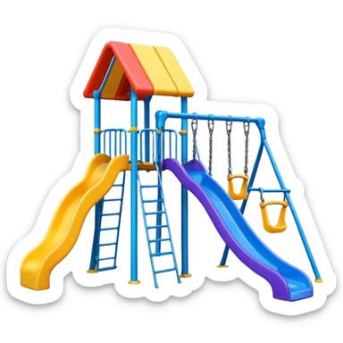 playground with swings and slide sticker