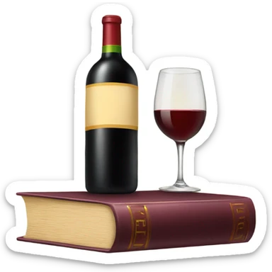 Books and wine  sticker